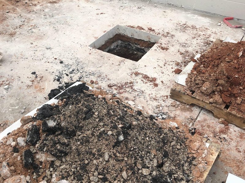 Concrete core demolition